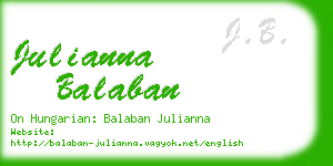 julianna balaban business card